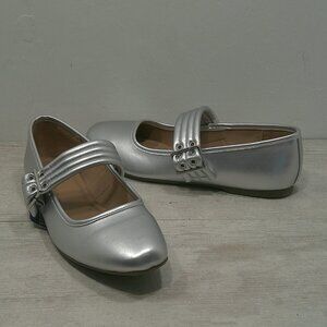 Sonoma goods for life Delilah Mary Jane Silver Buckle Comfort Dressy Flat SZ 8.5
